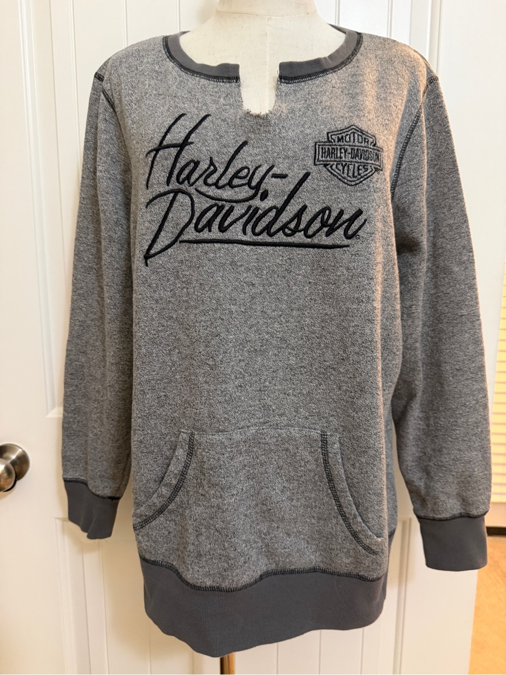 Harley-Davidson Wisconsin Gray Crewneck Long Sleeve Cuffed Sweatshirt XL - Picture 6 of 14